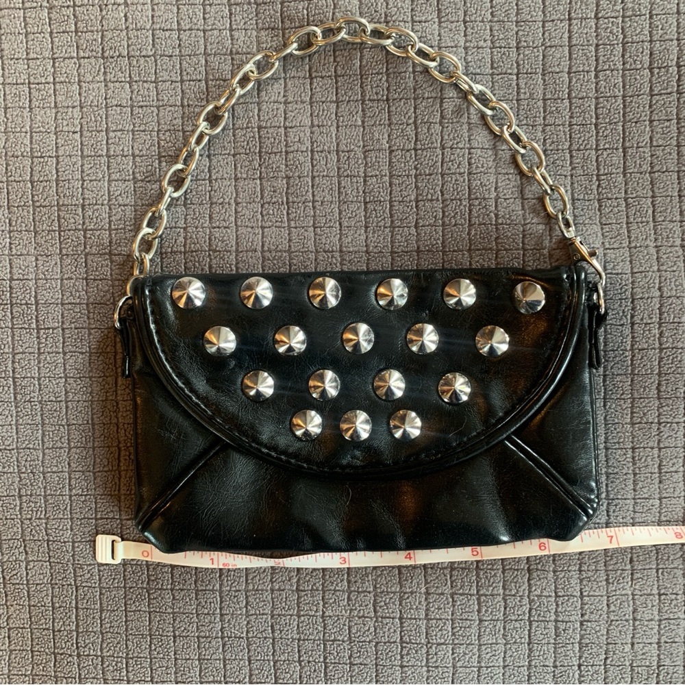 Studded Black Handbag Clutch